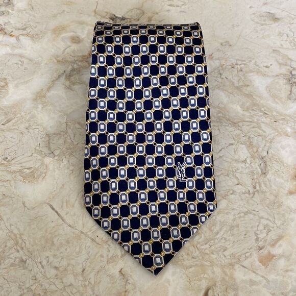 Yves Saint Laurent 100% Silk Tie - Picture 7 of 7